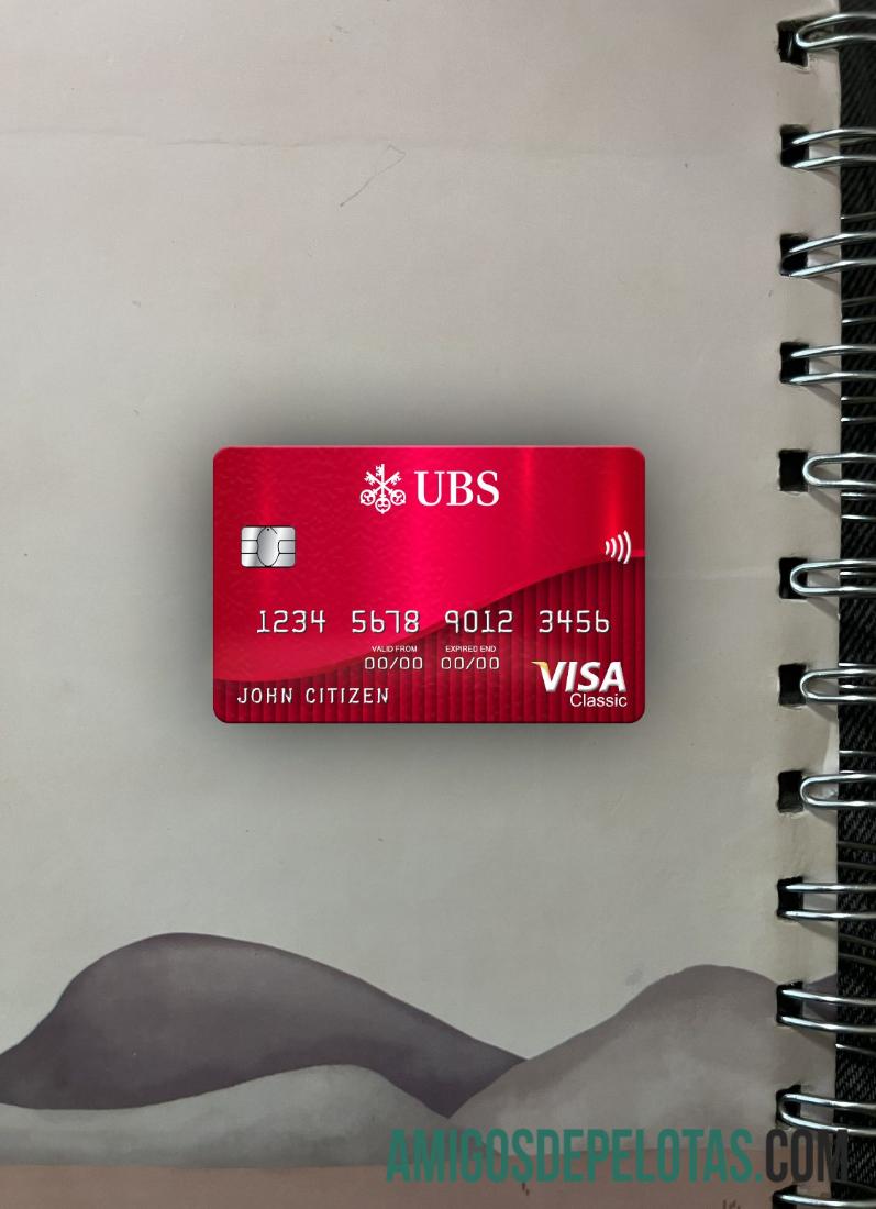 Suíça UBS Bank Visa Classic Cartão Photolook Front exemplo